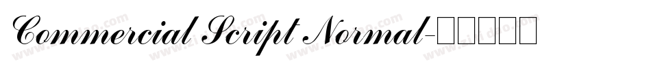 Commercial Script Normal字体转换